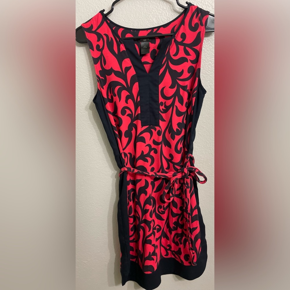 Red and black Ann Taylor sleeveless dress size small petite